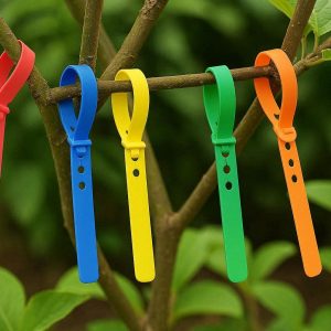Colorful Plastic Plant Labels Waterproof Wrap Around Loop Tags Adjustable Nursery Garden Hanging Markers For Trees