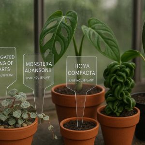 Acrylic Clear Plant Labels Modern Garden Markers Transparent Waterproof Greenhouse Sign Tags For Rare Houseplants
