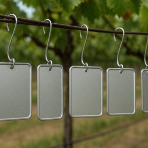 Aluminum Metal Plant Labels Double Sided Impressible Writing Tags Weatherproof Hanging Markers For Outdoor Vineyards